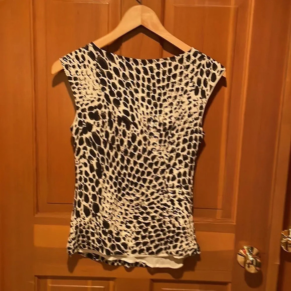 CLASSIQUES Entier silk black and white woman’s top - Picture 7 of 11